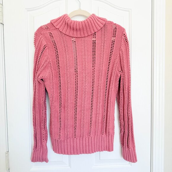 Womens Pink Knit Sweater Size Large - Picture 6 of 6